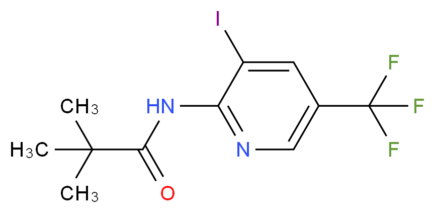 N-(3-Iodo-5-(trifluoromethyl)pyridin-2-yl)-pivalamide_分子结构_CAS_)