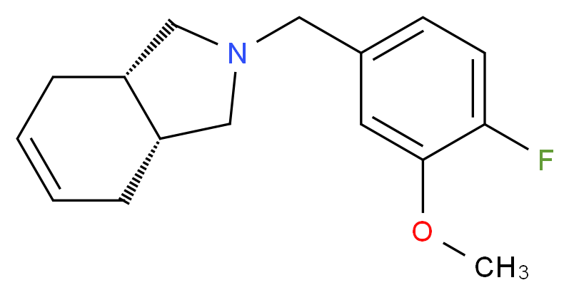 (3aR*,7aS*)-2-(4-fluoro-3-methoxybenzyl)-2,3,3a,4,7,7a-hexahydro-1H-isoindole_分子结构_CAS_)