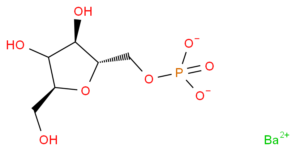 barium(2+) ion [(2S,3R,5S)-3,4-dihydroxy-5-(hydroxymethyl)oxolan-2-yl]methyl phosphate_分子结构_CAS_352000-02-3