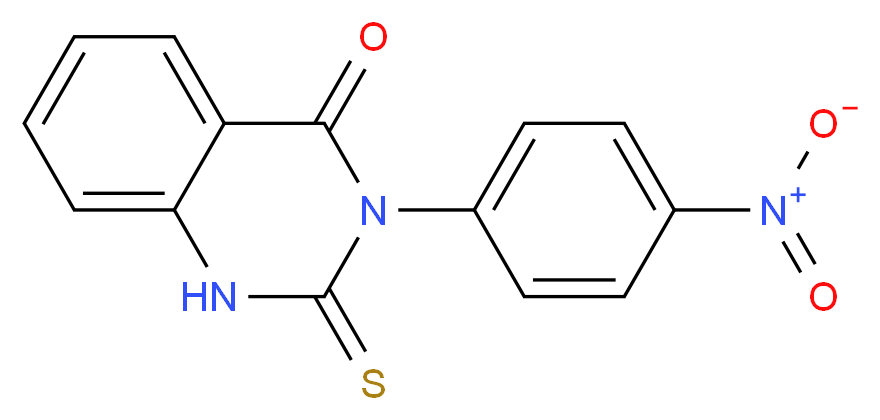 3-(4-nitrophenyl)-2-sulfanylidene-1,2,3,4-tetrahydroquinazolin-4-one_分子结构_CAS_72176-80-8