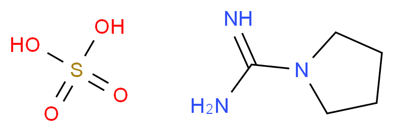 sulfuric acid compound with pyrrolidine-1-carboximidamide (1:1)_分子结构_CAS_13932-58-6)