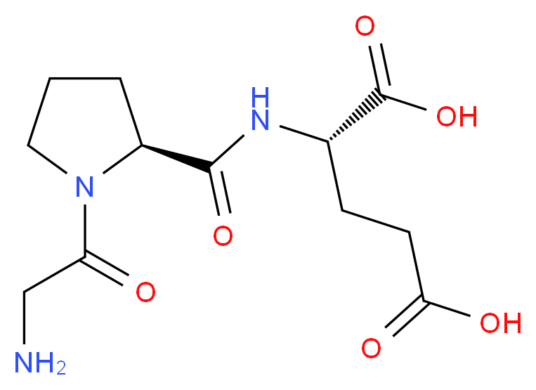 (2S)-2-{[(2S)-1-(2-aminoacetyl)pyrrolidin-2-yl]formamido}pentanedioic acid_分子结构_CAS_32302-76-4