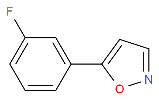 5-(3-Fluorophenyl)isoxazole_分子结构_CAS_)