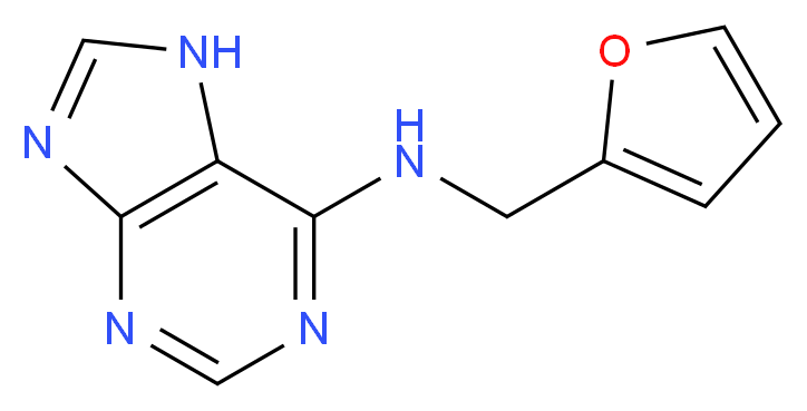 N-(furan-2-ylmethyl)-7H-purin-6-amine_分子结构_CAS_177966-68-6