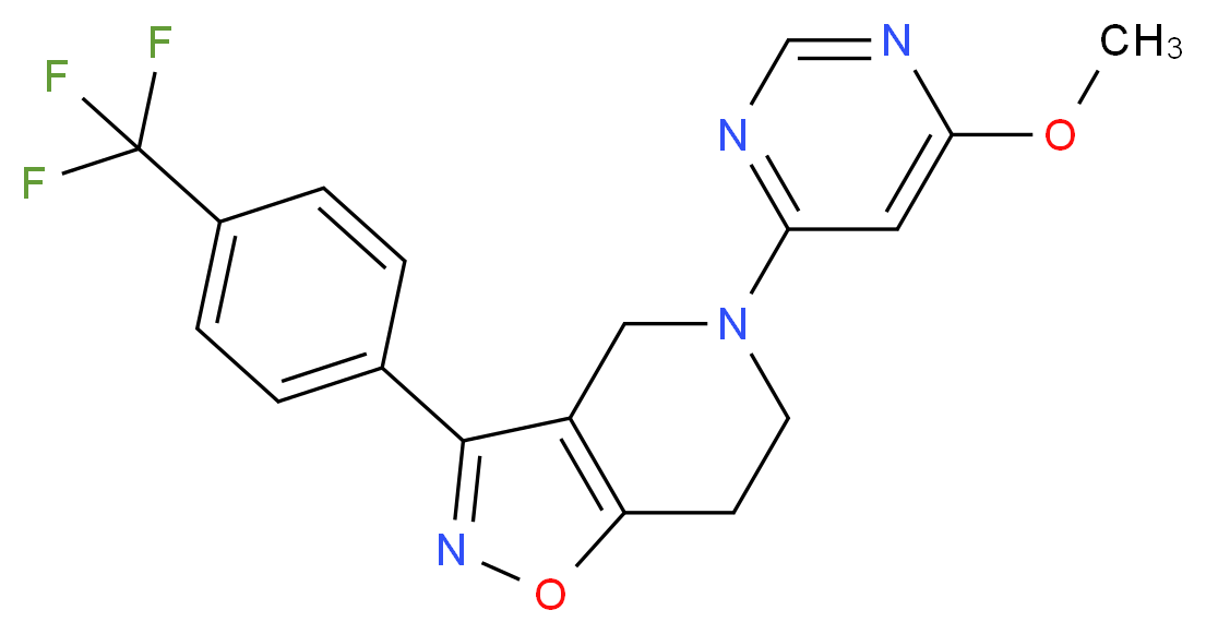 5-(6-methoxypyrimidin-4-yl)-3-[4-(trifluoromethyl)phenyl]-4,5,6,7-tetrahydroisoxazolo[4,5-c]pyridine_分子结构_CAS_)