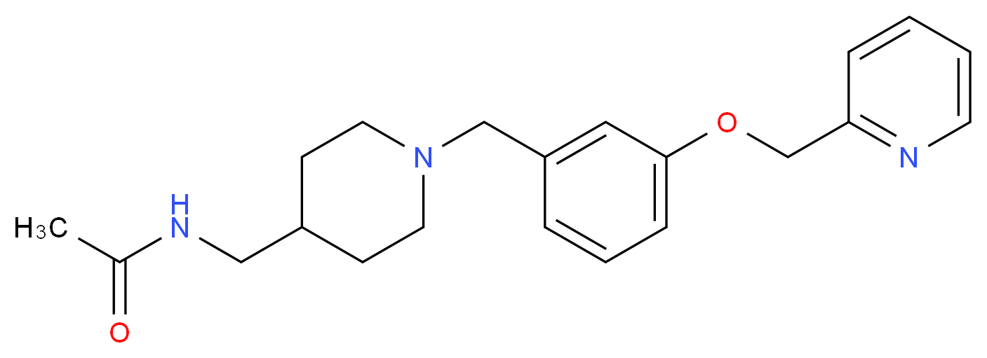 N-({1-[3-(2-pyridinylmethoxy)benzyl]-4-piperidinyl}methyl)acetamide_分子结构_CAS_)