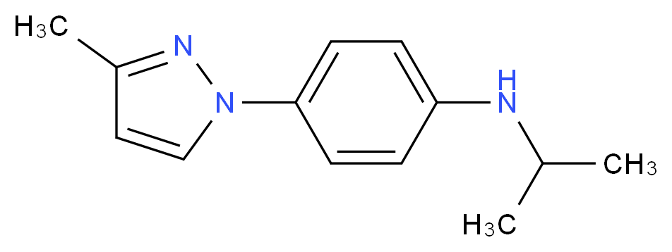 N-isopropyl-4-(3-methyl-1H-pyrazol-1-yl)aniline_分子结构_CAS_)