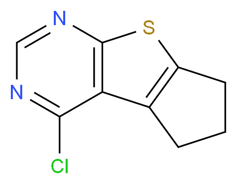 4-氯-6,7-二氢-5H-环戊烷[4,5]噻吩[2,3-d]嘧啶_分子结构_CAS_300816-22-2)