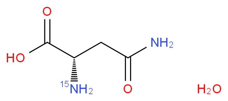 L-Asparagine-(amine-15N) monohydrate_分子结构_CAS_287484-30-4)