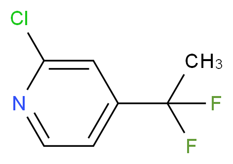 2-chloro-4-(1,1-difluoroethyl)pyridine_分子结构_CAS_1204295-63-5