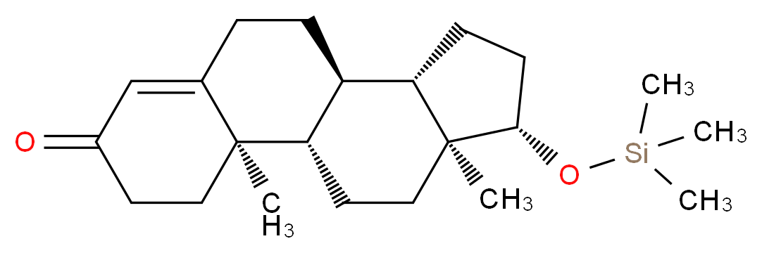 (1S,2R,10R,11S,14S,15S)-2,15-dimethyl-14-[(trimethylsilyl)oxy]tetracyclo[8.7.0.0<sup>2</sup>,<sup>7</sup>.0<sup>1</sup><sup>1</sup>,<sup>1</sup><sup>5</sup>]heptadec-6-en-5-one_分子结构_CAS_5055-42-5