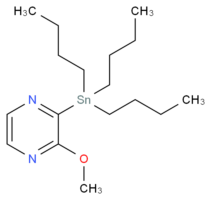 2-methoxy-3-(tributylstannyl)pyrazine_分子结构_CAS_1105511-65-6