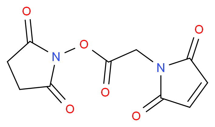 2,5-dioxopyrrolidin-1-yl 2-(2,5-dioxo-2,5-dihydro-1H-pyrrol-1-yl)acetate_分子结构_CAS_55750-61-3