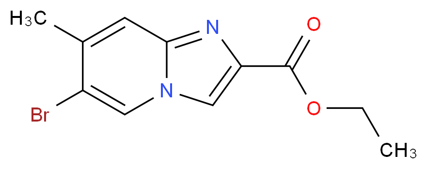 Ethyl 6-bromo-7-methylimidazo[1,2-a]pyridine-2-carboxylate_分子结构_CAS_907945-87-3)