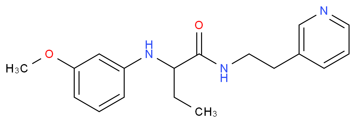 2-[(3-methoxyphenyl)amino]-N-(2-pyridin-3-ylethyl)butanamide_分子结构_CAS_)