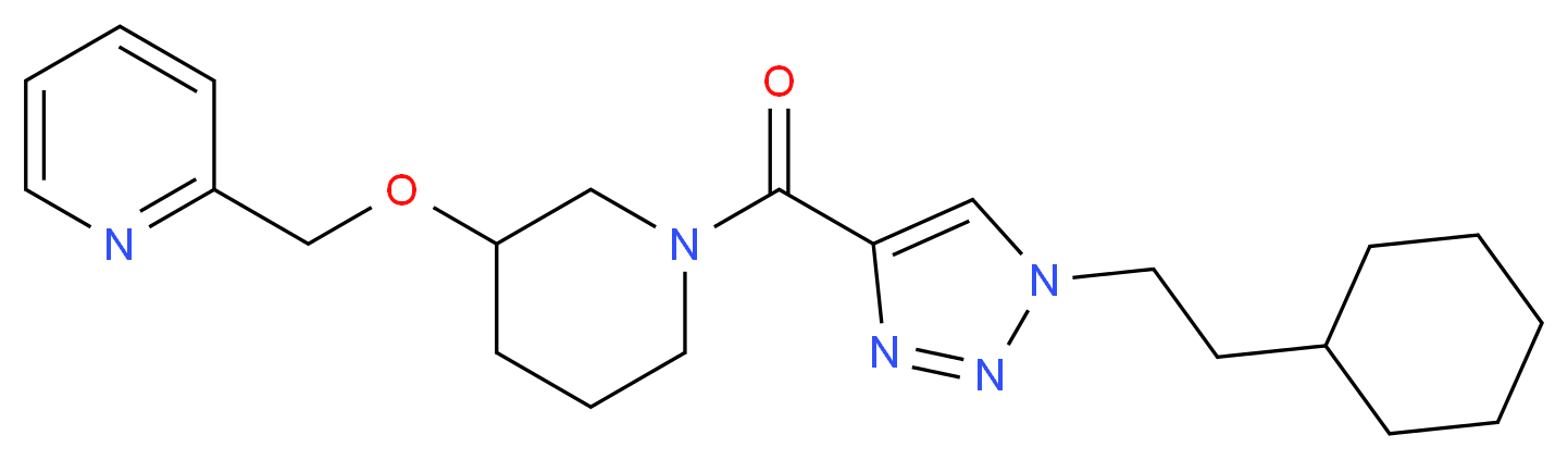 2-{[(1-{[1-(2-cyclohexylethyl)-1H-1,2,3-triazol-4-yl]carbonyl}-3-piperidinyl)oxy]methyl}pyridine_分子结构_CAS_)
