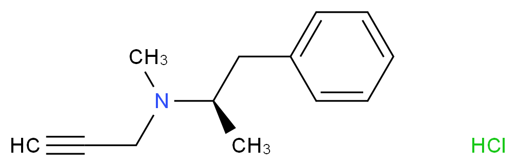 methyl[(2R)-1-phenylpropan-2-yl](prop-2-yn-1-yl)amine hydrochloride_分子结构_CAS_14611-52-0