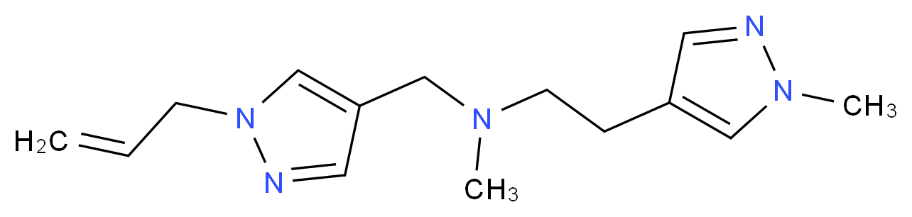 N-[(1-allyl-1H-pyrazol-4-yl)methyl]-N-methyl-2-(1-methyl-1H-pyrazol-4-yl)ethanamine_分子结构_CAS_)