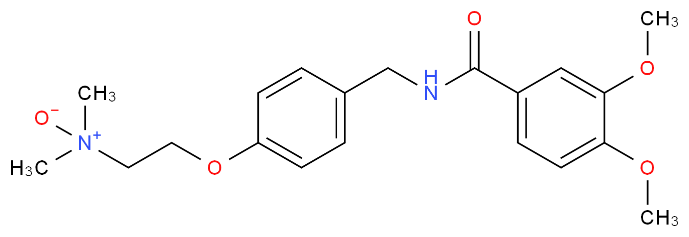 N-({4-[2-(dimethyl-oxo-$l^{5}-azanyl)ethoxy]phenyl}methyl)-3,4-dimethoxybenzamide_分子结构_CAS_141996-98-7