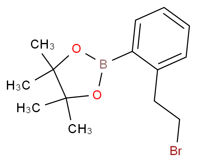 2-[2-(2-bromoethyl)phenyl]-4,4,5,5-tetramethyl-1,3,2-dioxaborolane_分子结构_CAS_850567-53-2