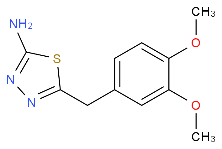 5-(3,4-Dimethoxy-benzyl)-[1,3,4]thiadiazol-2-yl-amine_分子结构_CAS_313957-85-6)