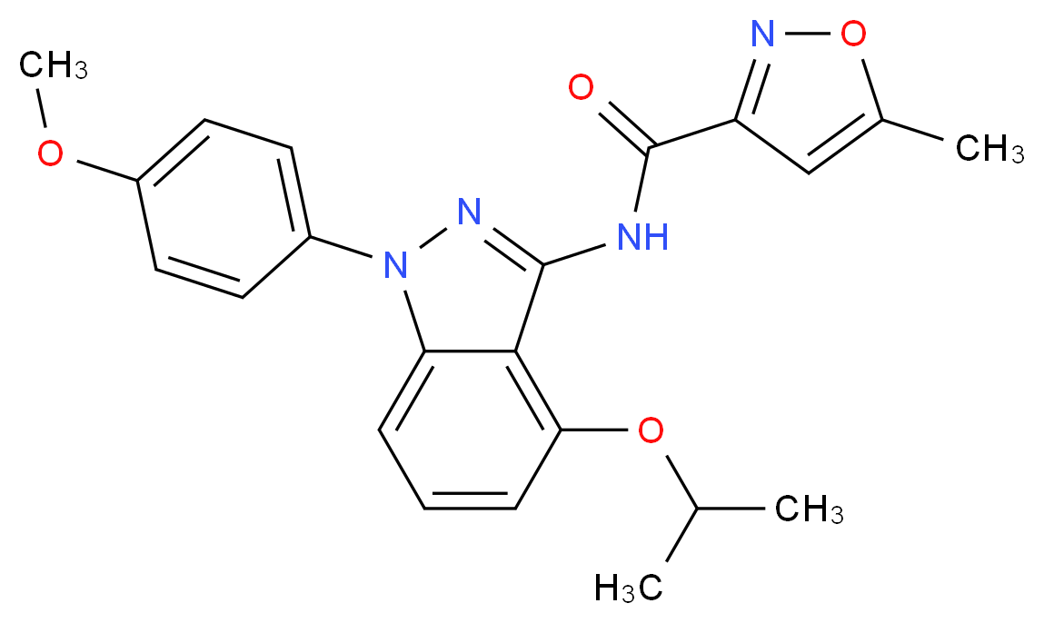 N-[4-isopropoxy-1-(4-methoxyphenyl)-1H-indazol-3-yl]-5-methylisoxazole-3-carboxamide_分子结构_CAS_)