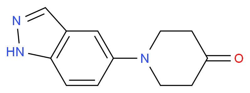 1-(1H-indazol-5-yl)piperidin-4-one_分子结构_CAS_938458-75-4)