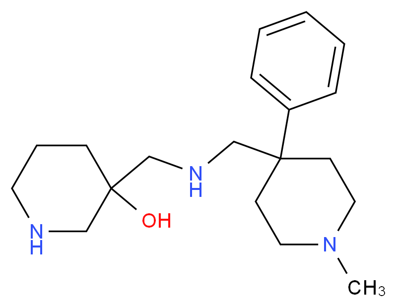 3-({[(1-methyl-4-phenylpiperidin-4-yl)methyl]amino}methyl)piperidin-3-ol_分子结构_CAS_)