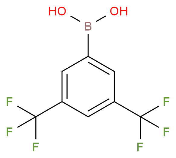 [3,5-bis(trifluoromethyl)phenyl]boronic acid_分子结构_CAS_73852-19-4