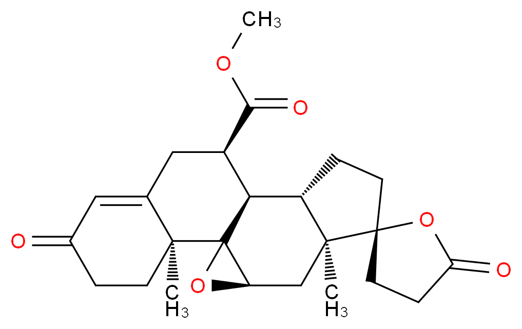 methyl (2R,2'S,9'R,10'R,11'S,15'S,17'R)-2',15'-dimethyl-5,5'-dioxo-18'-oxaspiro[oxolane-2,14'-pentacyclo[8.8.0.0<sup>1</sup>,<sup>1</sup><sup>7</sup>.0<sup>2</sup>,<sup>7</sup>.0<sup>1</sup><sup>1</sup>,<sup>1</sup><sup>5</sup>]octadecan]-6'-ene-9'-carboxylate_分子结构_CAS_107724-20-9