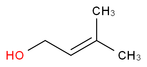 3-methylbut-2-en-1-ol_分子结构_CAS_556-82-1