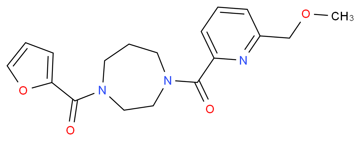 1-(2-furoyl)-4-{[6-(methoxymethyl)pyridin-2-yl]carbonyl}-1,4-diazepane_分子结构_CAS_)