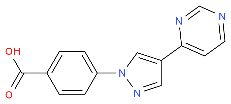 4-[4-(pyrimidin-4-yl)-1H-pyrazol-1-yl]benzoic acid_分子结构_CAS_849924-98-7
