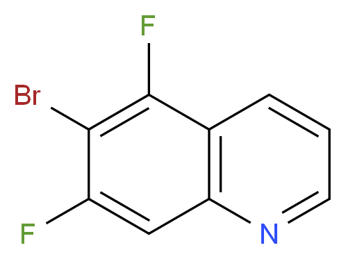 6-bromo-5,7-difluoroquinoline_分子结构_CAS_1022091-49-1