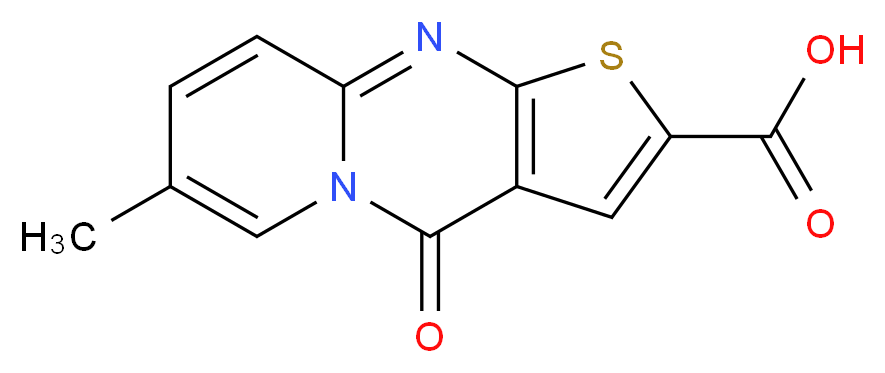 12-methyl-2-oxo-6-thia-1,8-diazatricyclo[7.4.0.0<sup>3</sup>,<sup>7</sup>]trideca-3(7),4,8,10,12-pentaene-5-carboxylic acid_分子结构_CAS_1018571-51-1