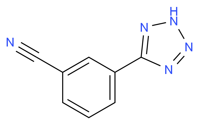 3-(2H-TETRAZOL-5-YL)BENZONITRILE_分子结构_CAS_50907-33-0)