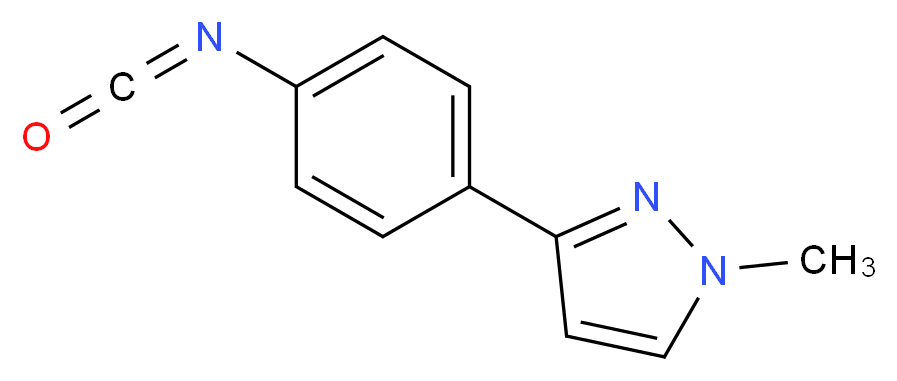 3-(4-isocyanatophenyl)-1-methyl-1H-pyrazole_分子结构_CAS_921938-54-7