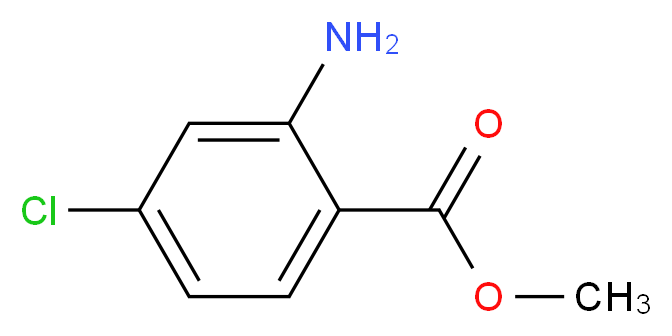 2-氨基-4-氯苯甲酸甲酯_分子结构_CAS_5900-58-3)