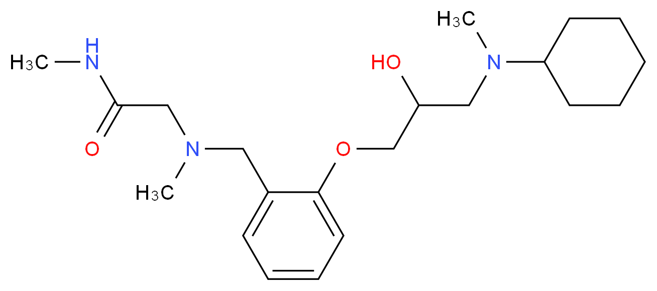 N~2~-(2-{3-[cyclohexyl(methyl)amino]-2-hydroxypropoxy}benzyl)-N~1~,N~2~-dimethylglycinamide_分子结构_CAS_)