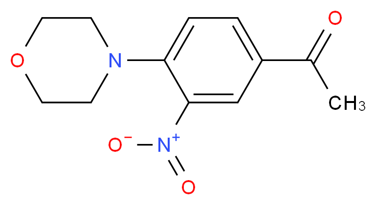 1-[4-(morpholin-4-yl)-3-nitrophenyl]ethan-1-one_分子结构_CAS_144783-46-0