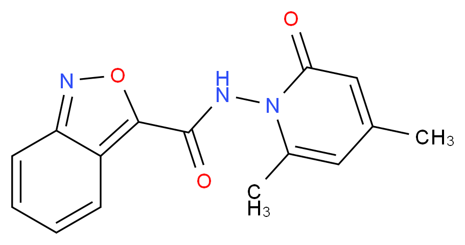 N-(4,6-dimethyl-2-oxopyridin-1(2H)-yl)-2,1-benzisoxazole-3-carboxamide_分子结构_CAS_)