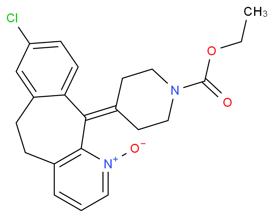 13-chloro-2-[1-(ethoxycarbonyl)piperidin-4-ylidene]-4-azatricyclo[9.4.0.0<sup>3</sup>,<sup>8</sup>]pentadeca-1(11),3(8),4,6,12,14-hexaen-4-ium-4-olate_分子结构_CAS_165739-62-8