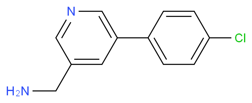 (5-(4-Chlorophenyl)pyridin-3-yl)MethanaMine_分子结构_CAS_1260180-20-8)