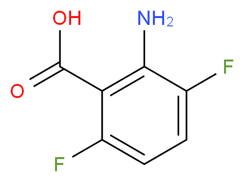 2-amino-3,6-difluorobenzoic acid_分子结构_CAS_825654-54-4