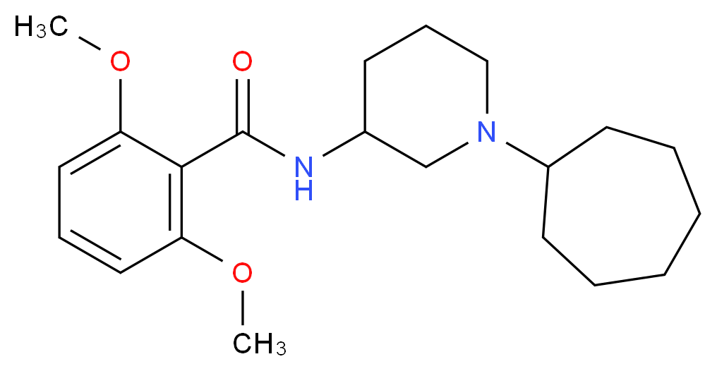 N-(1-cycloheptyl-3-piperidinyl)-2,6-dimethoxybenzamide_分子结构_CAS_)