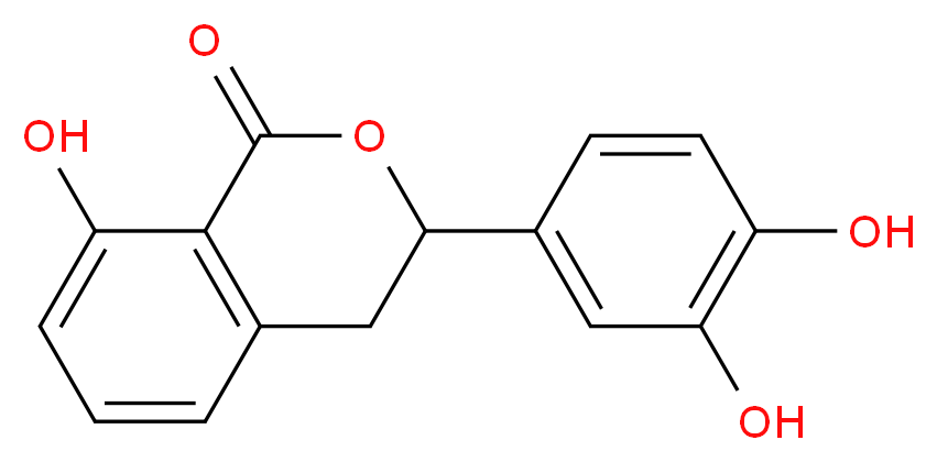 3-(3,4-dihydroxyphenyl)-8-hydroxy-3,4-dihydro-1H-2-benzopyran-1-one_分子结构_CAS_80394-88-3