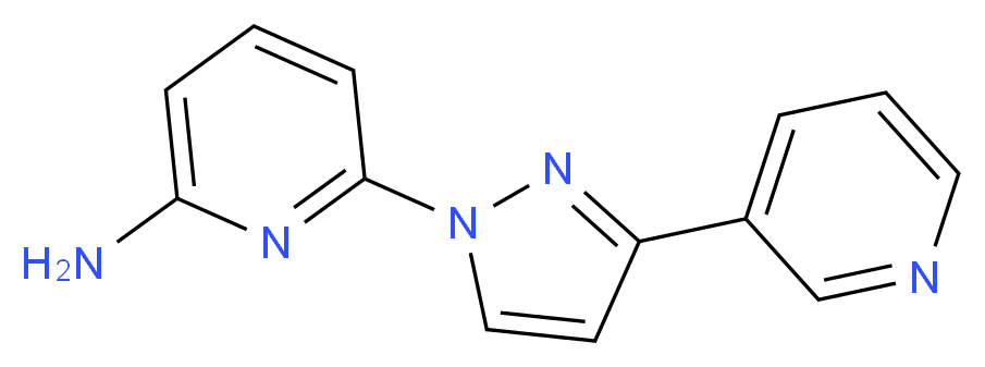 6-(3-pyridin-3-yl-1H-pyrazol-1-yl)pyridin-2-amine_分子结构_CAS_)
