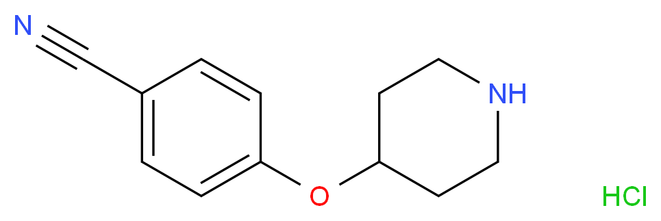 4-(piperidin-4-yloxy)benzonitrile hydrochloride_分子结构_CAS_)