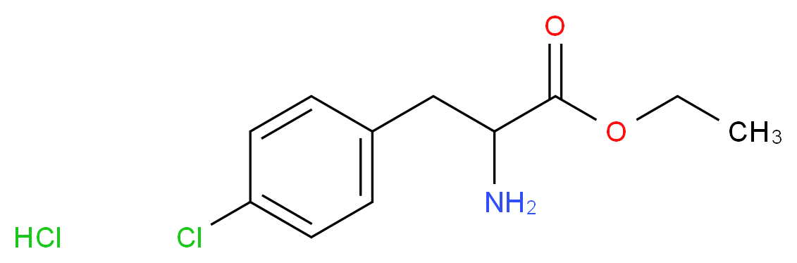 4-氯-DL-苯基丙氨酸乙酯 盐酸盐_分子结构_CAS_52031-05-7)