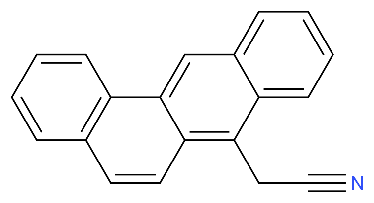 2-(tetraphen-7-yl)acetonitrile_分子结构_CAS_63018-69-9